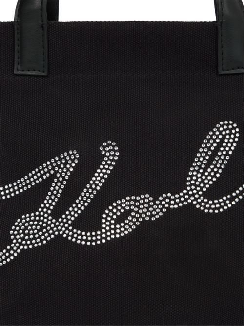 Borsa donna Shopper mini K signature con strass Karl Lagerfeld | B1W500279991